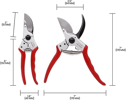 Miniatura 7 de Zenport QZ411 Podadora profesional de cabeza estrecha, corte de 1 pulgada, 8.25 pulgadas de largo