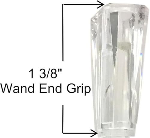 Miniatura 4 de Varita inclinable transparente de repuesto con gancho y agarre (36 pulgadas de largo, paquete de 3 piezas)