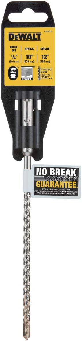 DEWALT DW5420 1/4-Inch by 10-Inch by 12-Inch Rock Carbide SDS Plus Hammer Bit