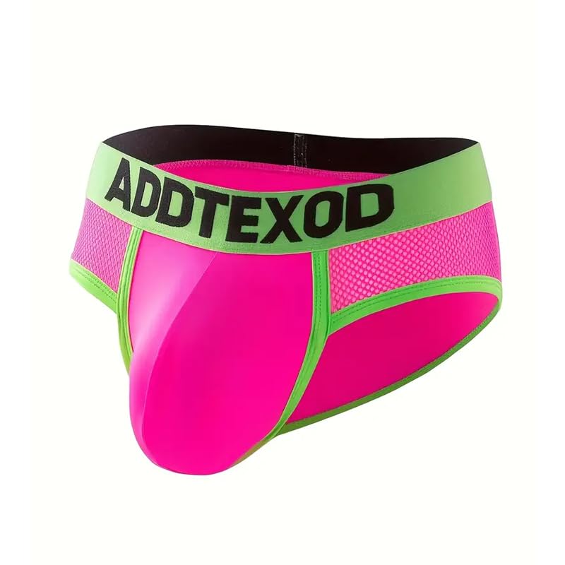 2Pcs Men's Breathable Mesh Briefs,Contrasting Design, High Elastic Design2