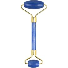 Natural Jade Roller Guasha Skin Scraper Facial Set Facial Stone Firming Face Anti-Aging Eyes Massager Neck Anti Wrinkle Blue,Roller