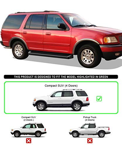Estribos negros APS Premium 6 pulgadas para Ford Explorer miniatura 2