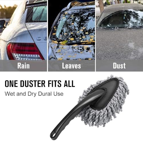 Shopping Gd CARBRUSH001 Multi-Functional Car Duster Cleaning Dirt Dust Clean Brush Dusting Tool Mop Gray Car Cleaning Products thumb #4