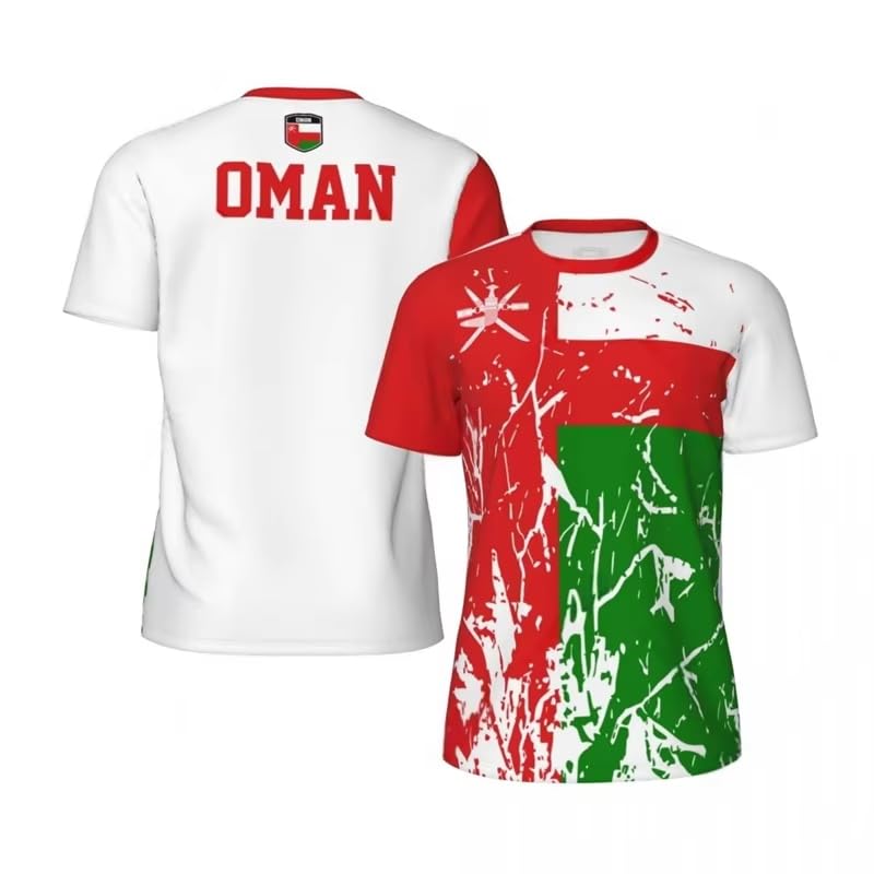 T-Shirt Football Oman pour Homme | Maillot de Sport Respirant à Col Rond
