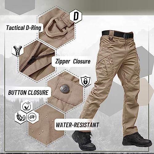 Tacvasen Outdoor Work Pants For Men Lightweight Tactical Bdu Pants Multi Pockets Performance Pants Ripstop Military Pants Combat Pants Men #TOP2
