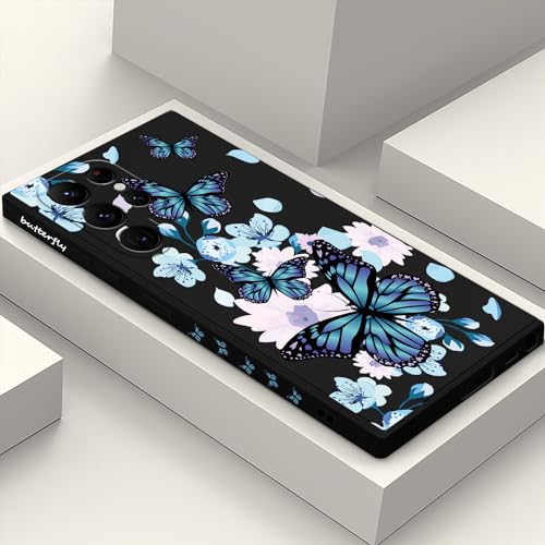 Coque pour Samsung Galaxy S22 Ultra silicone liquide fine housse protection fleur