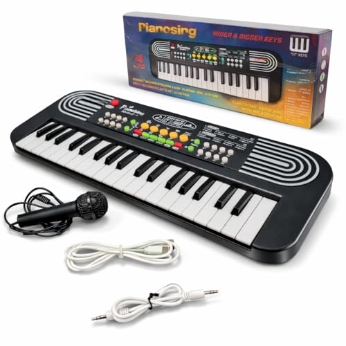 Image of SMARTBOY Piano Keyboard for Kids Boys Girls, Rechargeable, Electronic 37 Keys Microphone Mic, 8 Tones 8 Rhythms, 4 Percussion Sounds, 6 Demo Songs, Play & Record Music, Animal Sound Effects Toy 430CP1