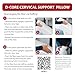 Core Products D-Core Cervical Neck Pillow - Extra Firm Orthopedic Support for Neck Discomfort, Great Gift for Back Sleepers, Dual Neck Rolls, Cervical Alignment, Full Size, Assembled in USA