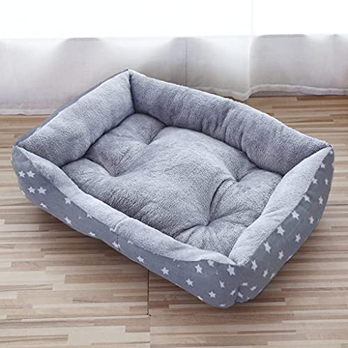 Baoblaze -Hundebetten Weiche Haustierbettwäsche Winter Warmes Schlafbett Hausnest für kleine mittelgroße Hunde Katze, Grauer Stern L