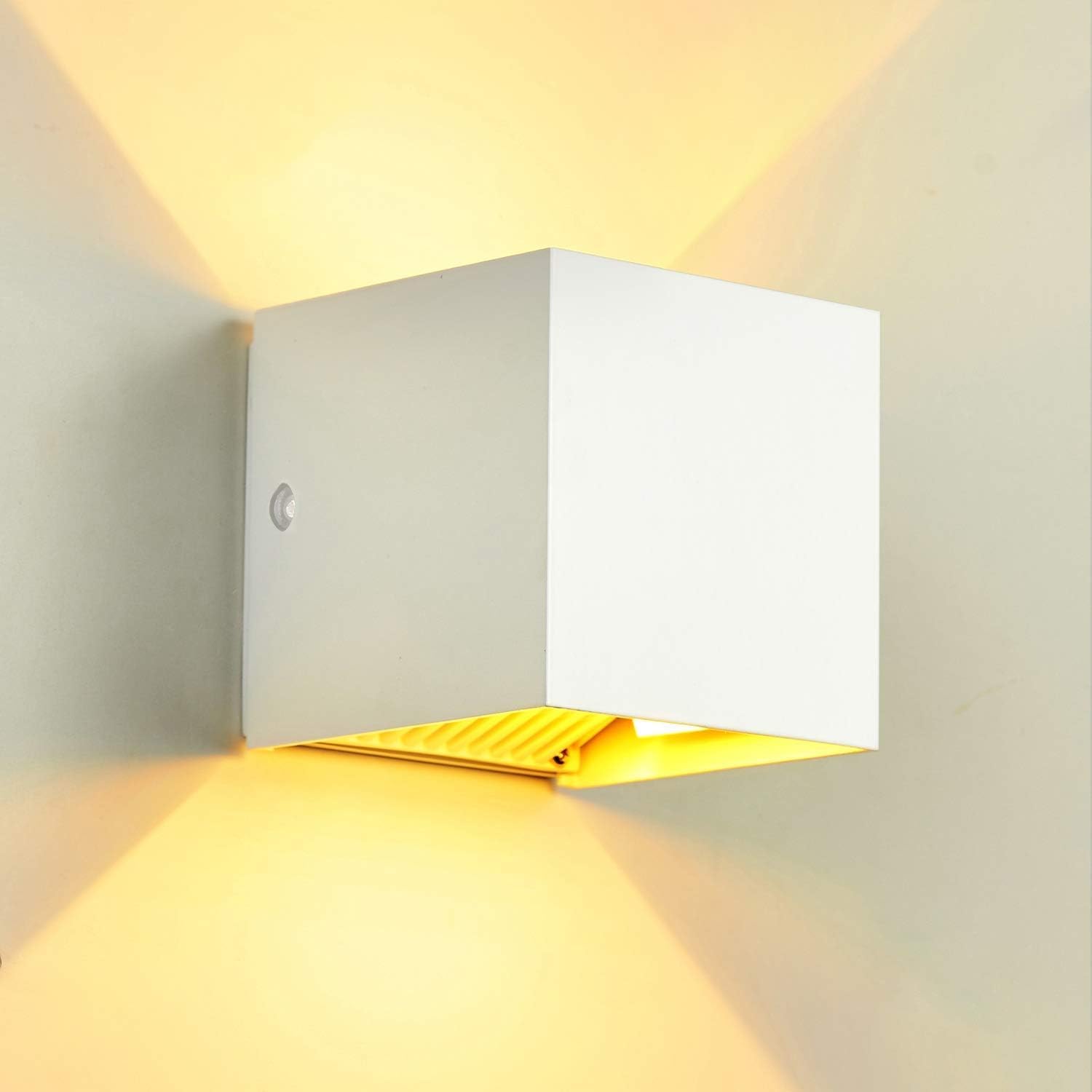 V.MAXModern 101x102mm LED Wall Light - White | Waterproof Warm White 2 LEDs Outdoor Light | Square LED Wall Lamp for Residential & Commercial Use