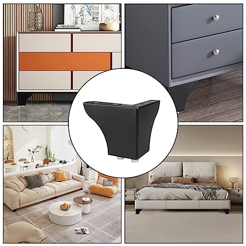 Patas para sofás con soporte triangular negro y 32 tornillos para máxima estabilidad 8