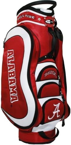 Team Golf NCAA Medalist Golf Cart Bag, 14-Way Top with Integrated Handle & External Putter Well, 5 Zippered Pockets, Padded Strap, Umbrella Holder & Removable Rain Hood
