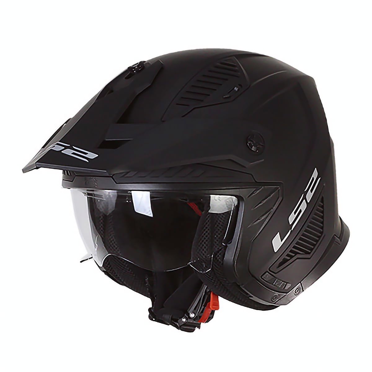 LS2 OF606 Drifter Open Face Full Face Modular Motorcycle Helmet Matt Black