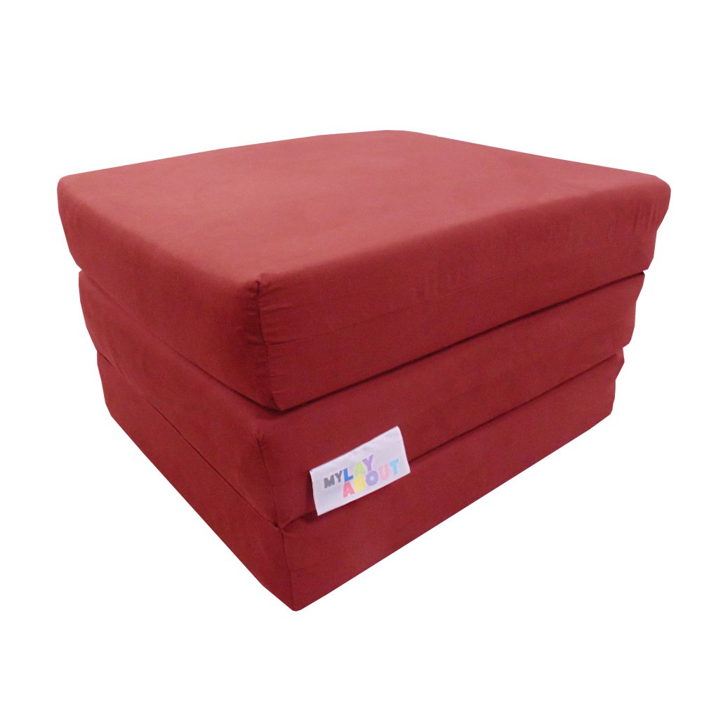 MyLayAbout Adult Z Bed Memory Foam Fold out/Chairbed/Mattress | 10 Colour | Single (Red) — image 1