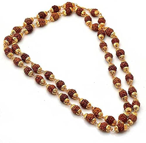 SHRI ASTHA VINAYAK Rudraksh Mala Shiva God Gold Plated Rudraksh Mala For Unisex Adult (B09NTV4GQZ) Amazon Price History, Amazon Price Tracker