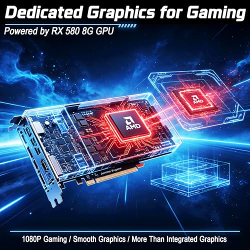 Image of Prebuilt Gaming PC Computer,Core i7 Tower Desktop,RX580 8G,Win11.