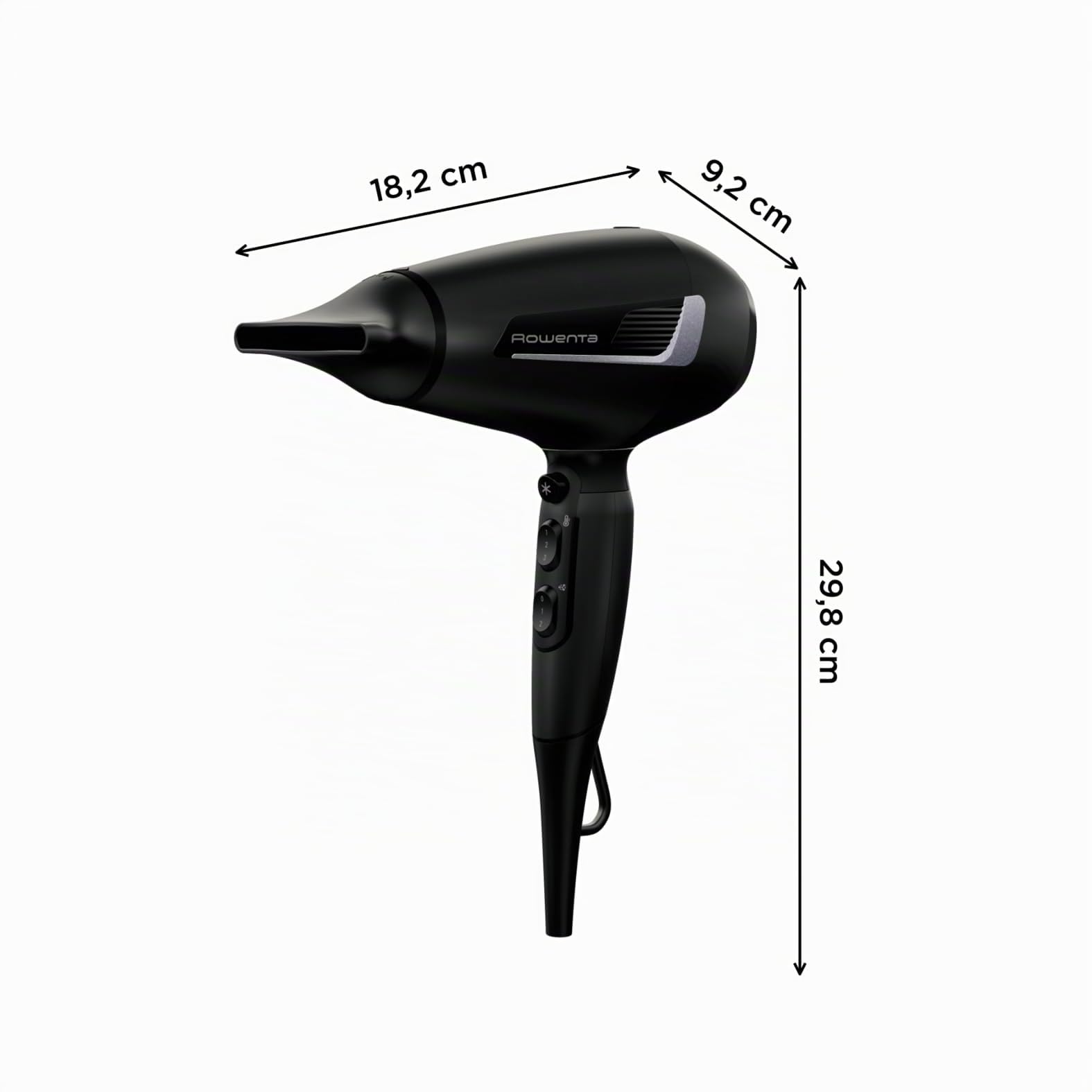 Rowenta Pro Expert Sèche-cheveux, Moteur Pro AC, 2100 W, Séchage ultra-rapide, Revêtement tourmaline qui réduit l'électricité statique, Set d'accessoires complet, Touche air froid CV8825F0