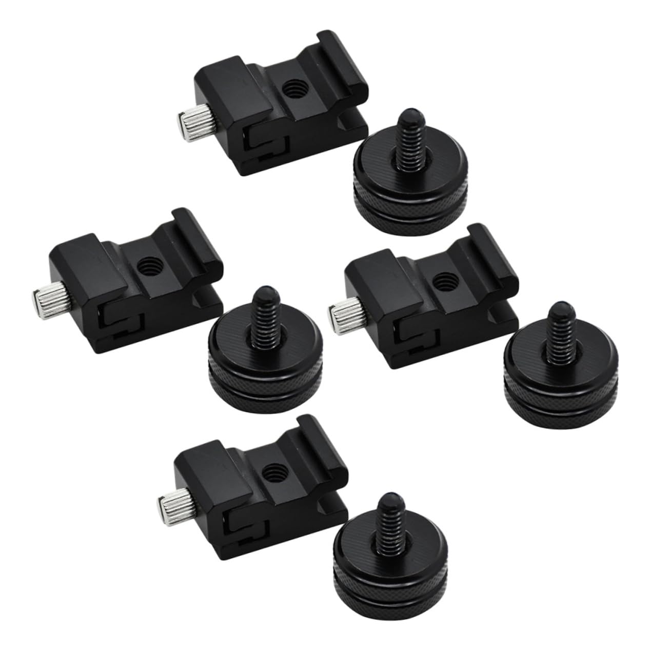 CIYODO Multi-Function Camera Tripod Screw Adapter Set 1/4 Inch Threaded Shoe Mount Hot Shoe Interface Aluminum Alloy Compatible