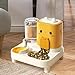 Leefasy Automatic Cat Feeder and Water Dispenser Food Feed Automatic Pet Feeder Pet Food Bowl for Puppy, Yellow