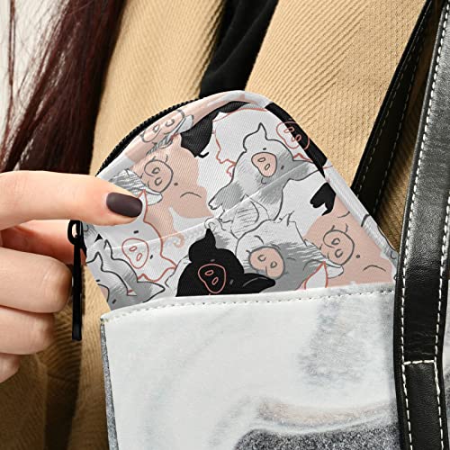Image of Cute Pigs 7 Day Pill Organizer Travel Pill Case Portable Weekly Pill Box Bag Container Vitamin Supplement Holder with Zipper for Family Business