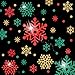 Outus 16 Sheets Snowflake Stickers Glitter Winter Frozen Stickers Snowflake Party Favors Christmas Scrapbook Crafts Assorted Size, 39 Pcs Snow Flakes Dot Decals Per Sheet (Red,Green,Gold)