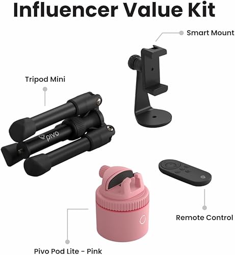 Miniatura 7 de Pivo Pod Influencer - Trípode de seguimiento facial automático para iPhone y Android, rotación de 360, esenciales para creadores de contenido con