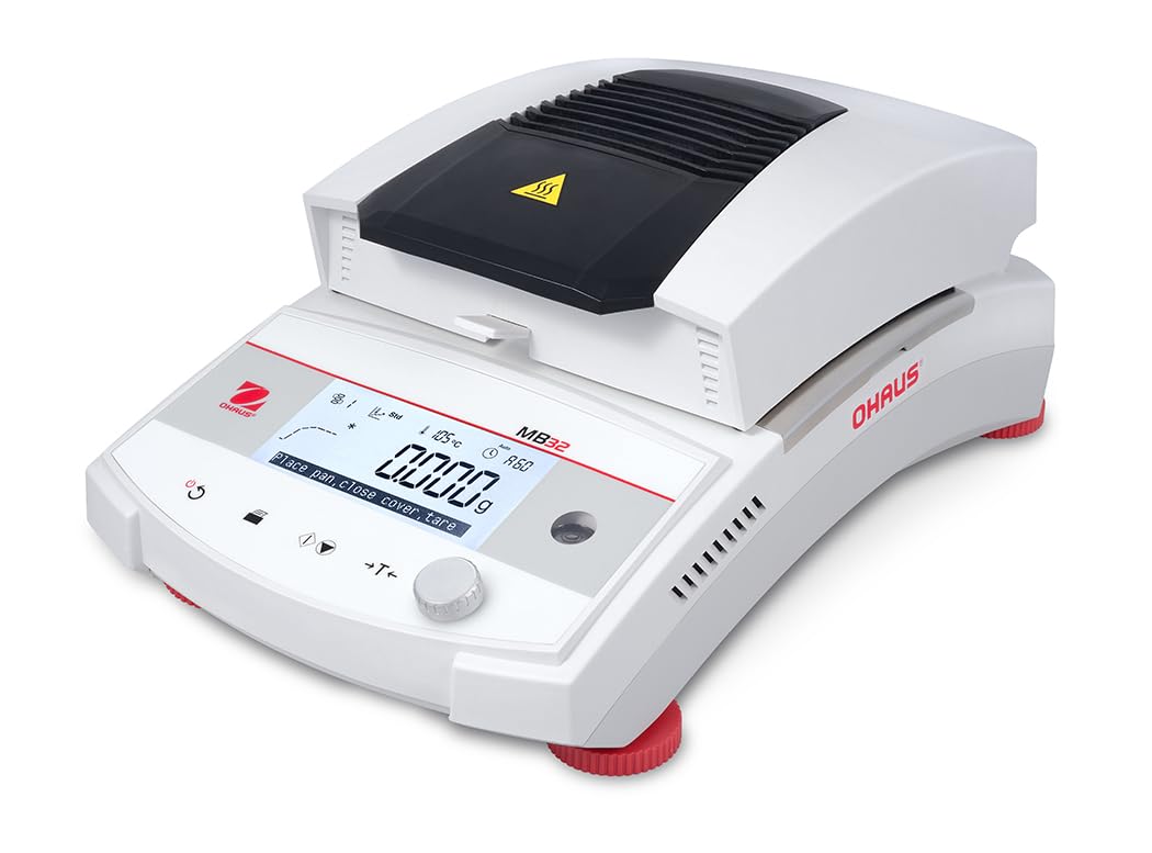 Ohaus MB32 Carbon Fiber Heat Element Moisture Analyzer, 90g x 1mg Moisture 0.01%