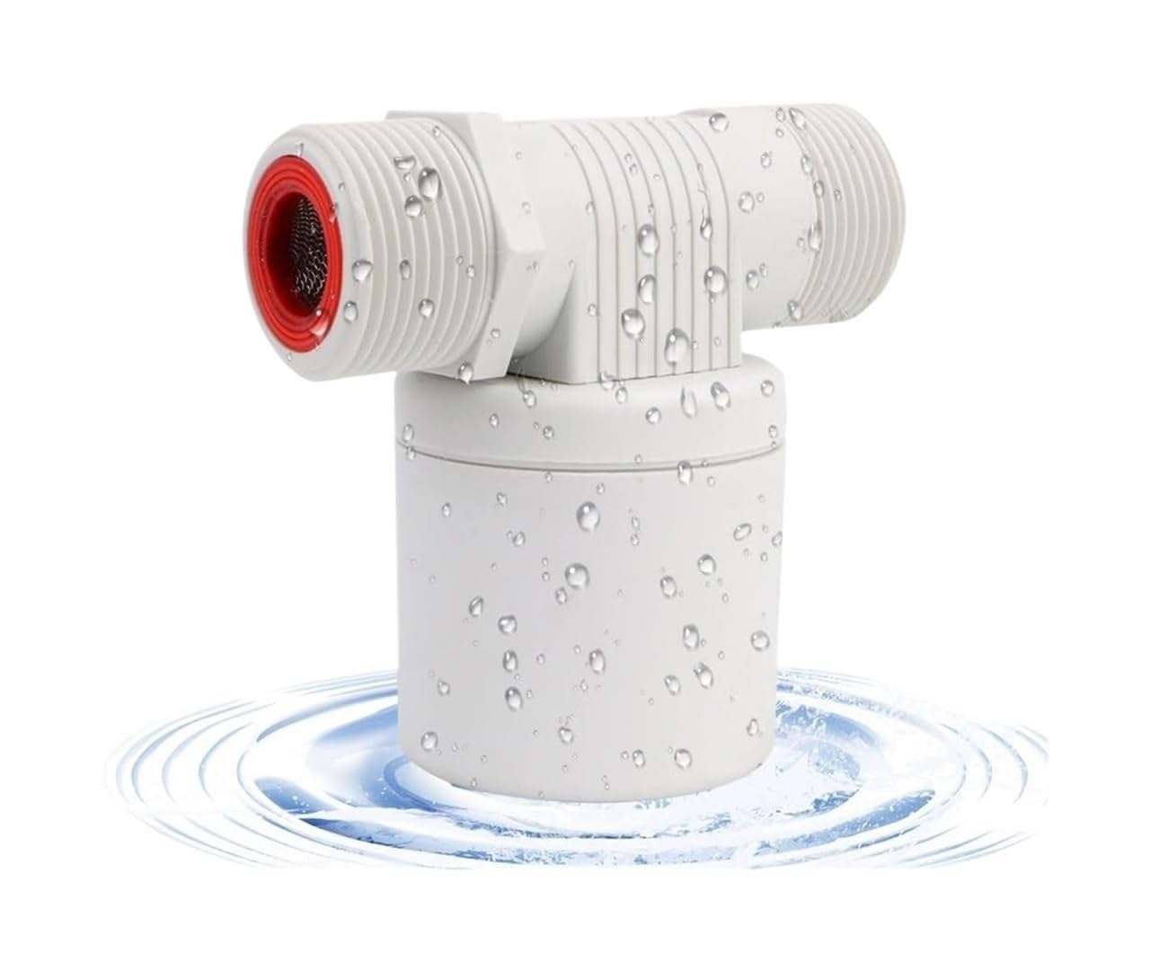 Eamrfvqt One Color Swimming Pool Stop Valve, Auto Float Ball, Corrosion Nylon, Water Level Control, White, 1/2,3/4,1 Inch(1")