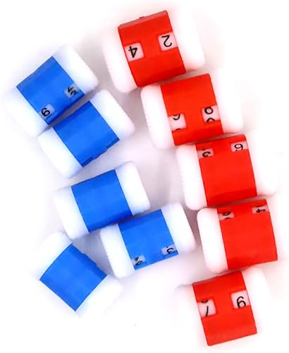 Miniatura 3 de Booge 10 unidades de 2 tamaños de punto de plástico para contador de punto de ganchillo para registrar el número de filas de tejido, 5 grandes y 5