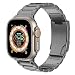 Produktbild MoKo Titan Armband Kompatibel mit Apple Watch Ultra 3/2/1 Strap 49mm 46mm 45mm 44mm 42mm,Metall Ersatzarmband Uhrenarmband für iWatch SE3/SE2/SE Series 11 10 9 8 7 6 5 4 3 2 1,Grau