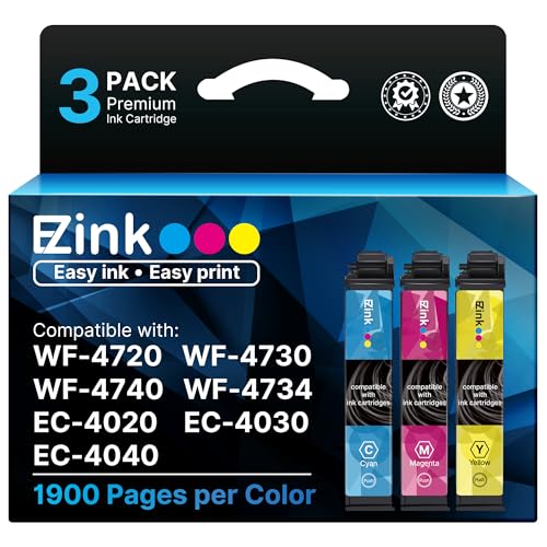 Image of E-Z Ink Remanufactured Ink Cartridge Replacement for 802XL Ink Cartridges Combo Pack for Epson Printer Workforce Pro WF-4740 WF-4730 WF-4720 WF-4734 EC-4020 EC-4030 (1 Cyan, 1 Magenta, 1 Yellow)
