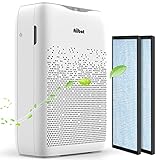 Aiibot Luftreiniger Luftfilter mit 2 Filter H13 Hepa Filter gegen 99,9 % Allergie, Pollen, Schimmel, Staub, Gerüche usw. CADR 280m³/h bis zu 80㎡ Wohnung, Raucherzimmer