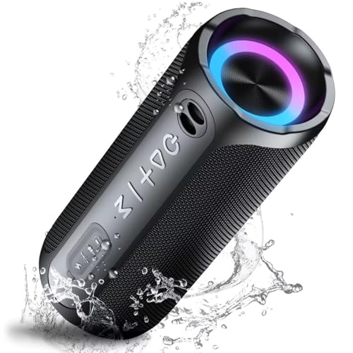 Bluetooth Lautsprecher mit Licht, Musikbox Tragbarer