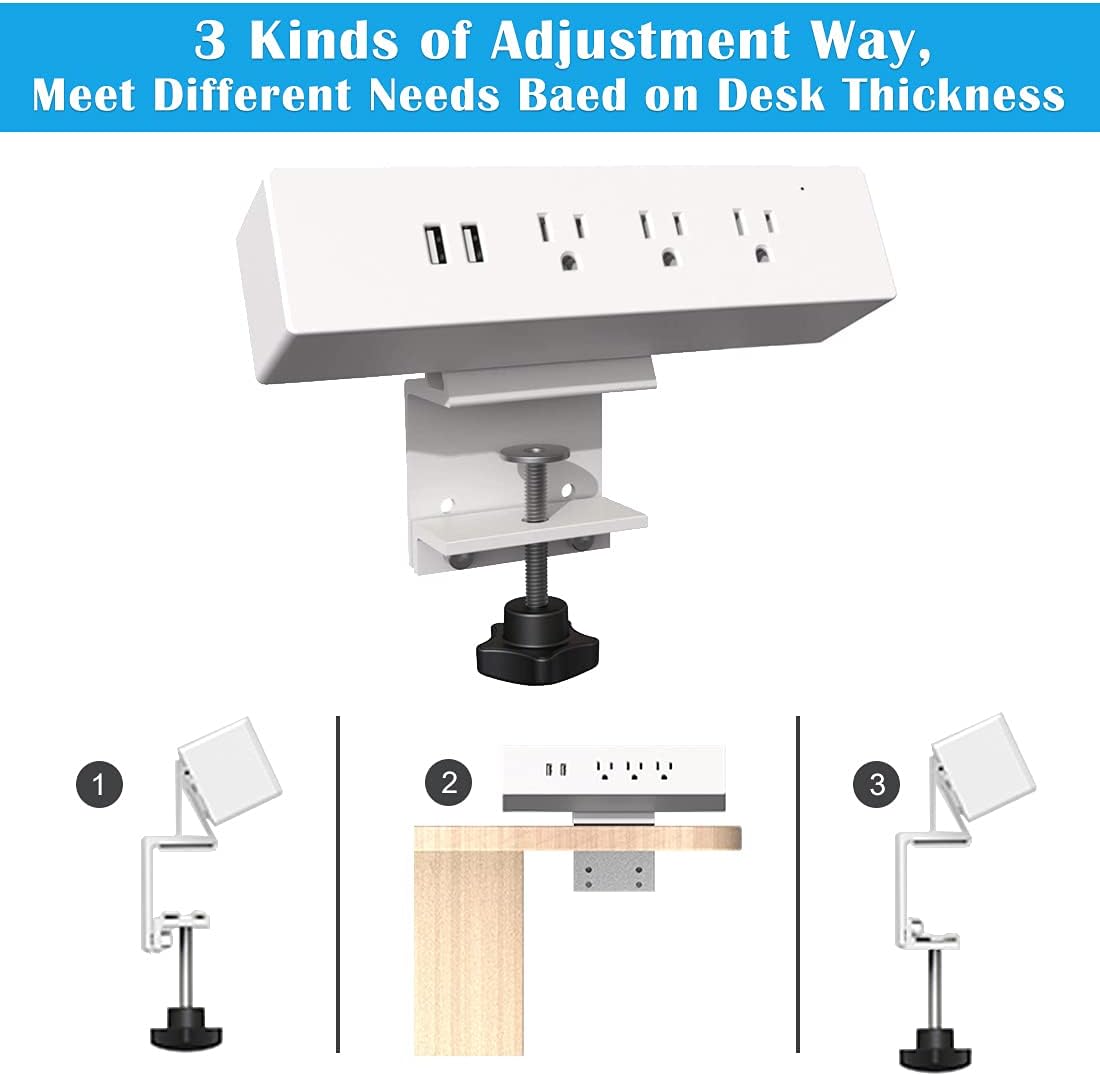 π₯ Desk Clamp Power Strip, Haylink Desk Outlets with USB, Aluminum Alloy 3 AC Outlets Desk Edge Mount Power Strip Connect 6FT Extension Cord for Home Office Standing Desk, UL Listed,White Hot Deals Desk Clamp Power Strip, Haylink Desk Outlets with USB, Aluminum Alloy 3 AC Outlets Desk Edge Mount Power Strip Connect 6FT Extension Cord for Home Office Standing Desk, UL Listed,White