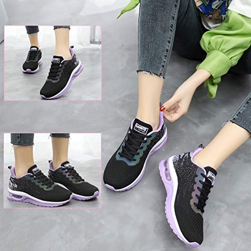 Rumpra Women Sneakers Lightweight Air Cushion Gym Fashion Shoes Breathable Walking Running Athletic Sport thumb #5