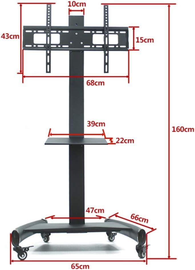 Soporte móvil para TV con ruedas y bandeja ajustable miniatura 2