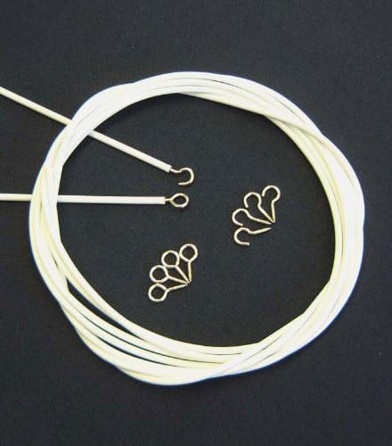 Net Curtain Wire. 5 Metre Length. Includes 8 Eyes 8 Hooks.