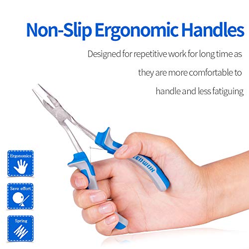 Image of SPEEDWOX Long Reach Long Nose Pliers 6 Inches Mini Wire Cutter Side Cutting Slim Precision Fine Pliers for Hard to Reach Narrow Spaces Serrated Jaws High Leverage Reduce Efforts Non-slip Handles