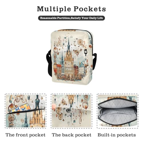 messenger bag for men shoulder bags Shoulder Hand Bag For Woman Adjustable Strap for School School- Munich Oktoberfest Beer Castle2