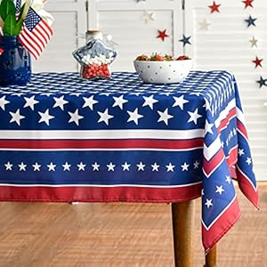 Horaldaily 4th of July Tablecloth 60x84 Inch, Patriotic Memorial Day Independence Day American Flag Table Cover for Party Picnic Dinner Decor Horaldaily 4th of July Tablecloth 60×84 Inch Patriotic Memorial Day Independence Day American Flag Table Cover for Party Picnic Dinner Decor