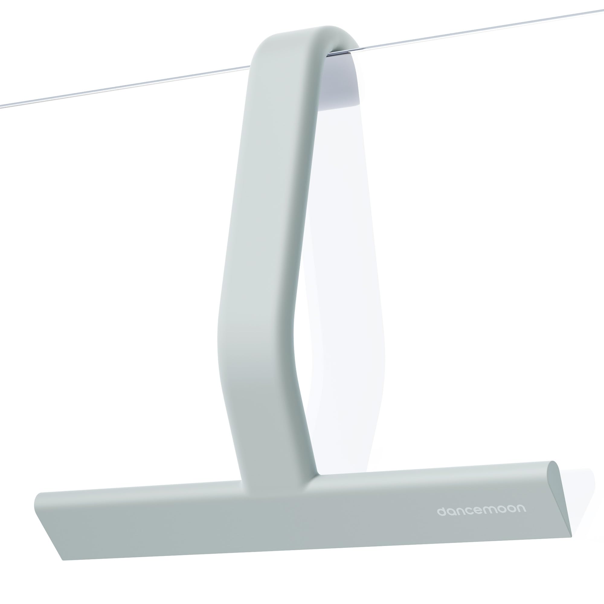 dancemoon JustHang Shower Squeegee, All-One-Piece Soft-Touch Silicone Squeegee with Built-in Hook, Streak-Free & No-Squeak Cleaning for Shower Doors, Windows, Mirrors, Tiles, Cars, 25 cm, Sage Green
