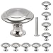 Produktbild Schranktürknauf, rund, Pilzform, Türgriff, Türknauf für Schranktüren, Schubladen, Kleiderschränke, 30 mm, gebürstet 10 Stück