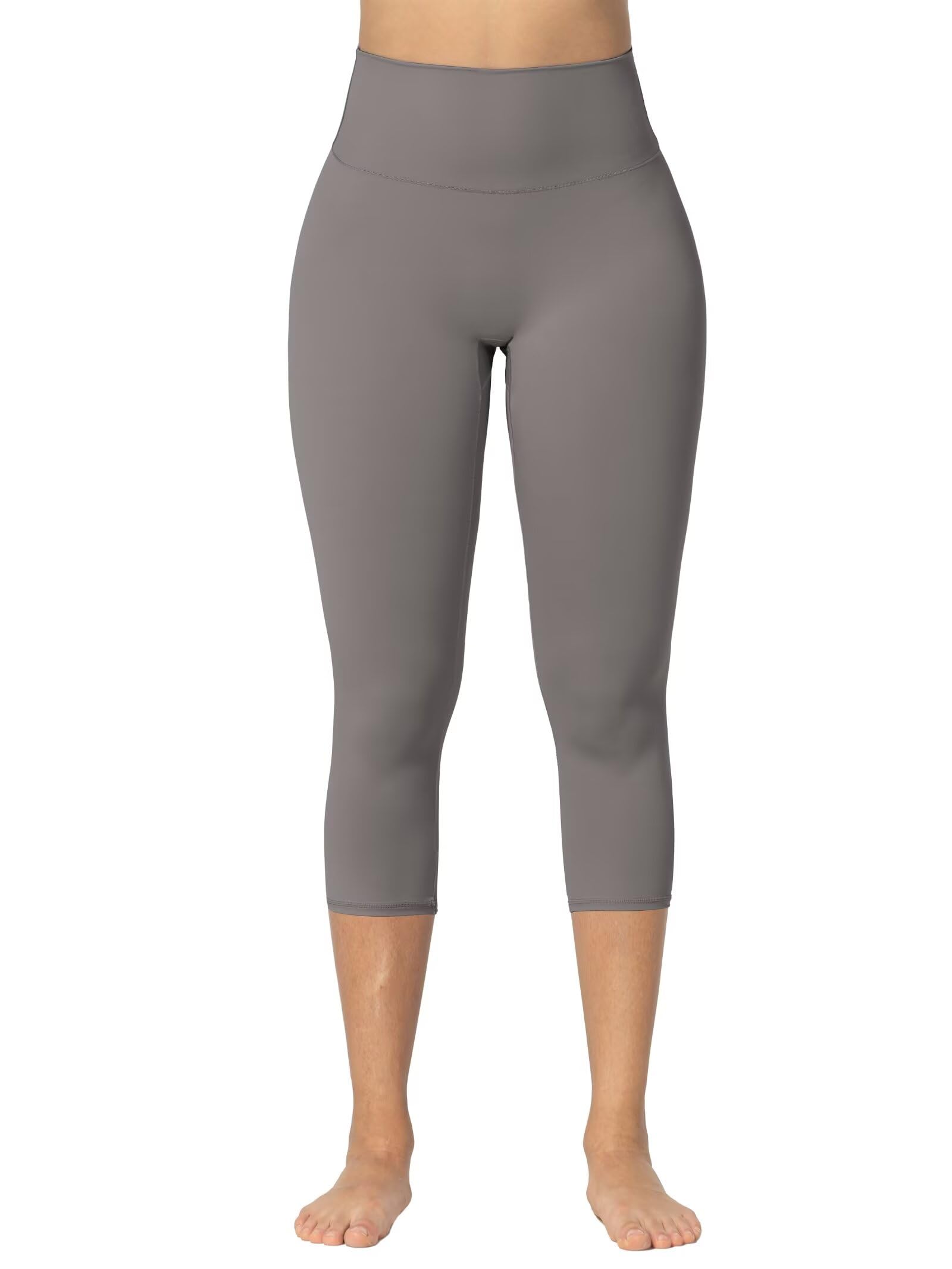 Sunzel Sunzfly Legging capri avec froncement dissimulé au niveau des fesses - Taille haute - Doux - Pour entraînement, gym, yoga - Contrôle du ventre, Gris anthracite, Taille S