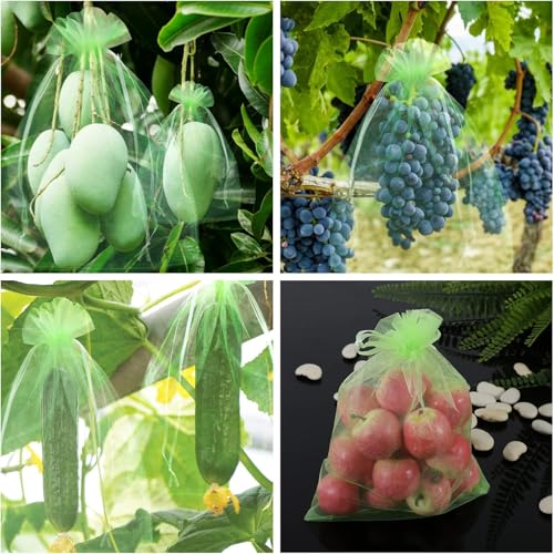 Image of Dealglad 50pcs Drawstring Organza Jewelry Candy Pouch Christmas Wedding Party Favor Gift Bags (7x9, Light Green)