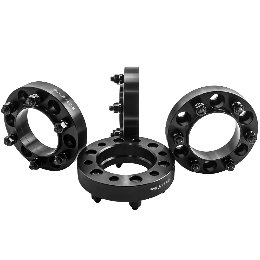maXpeedingrods Lot de 4 élargisseurs de voie, 6 x 139,7 mm, noirs, pour Toyota 4Runner, Sequoia, FJ Cruiser, Tundra, Tacoma Trucks/SUV (1996-2015)