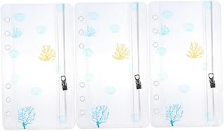 Ciieeo 3 Peças Envelopes Transparentes Fichário Decorativo Folhas Soltas Bolsos Para Fichário Transparente Bolsa Para Fichário Tamanho A6 Bolsos Para Fichário Pvc Destacável Bolsa Com