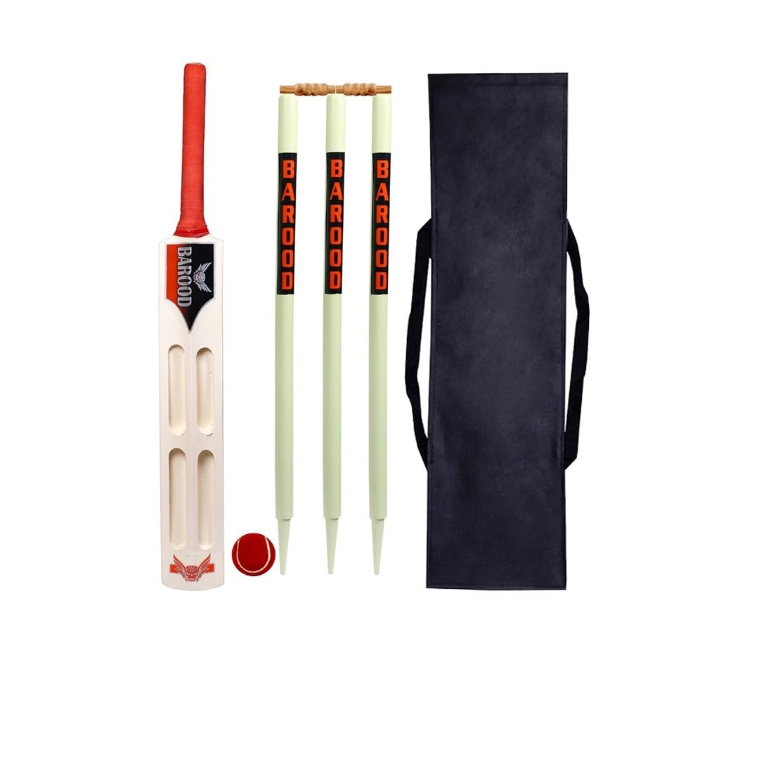 Wooden Complete Cricket Kit Set for kids11 to 14 Years Full Kit Bat Stumps 1 Tennis Bails Cricket Set for Boys Girls Size - 6, Sports Outdoor Play Practice Training Set-image-45