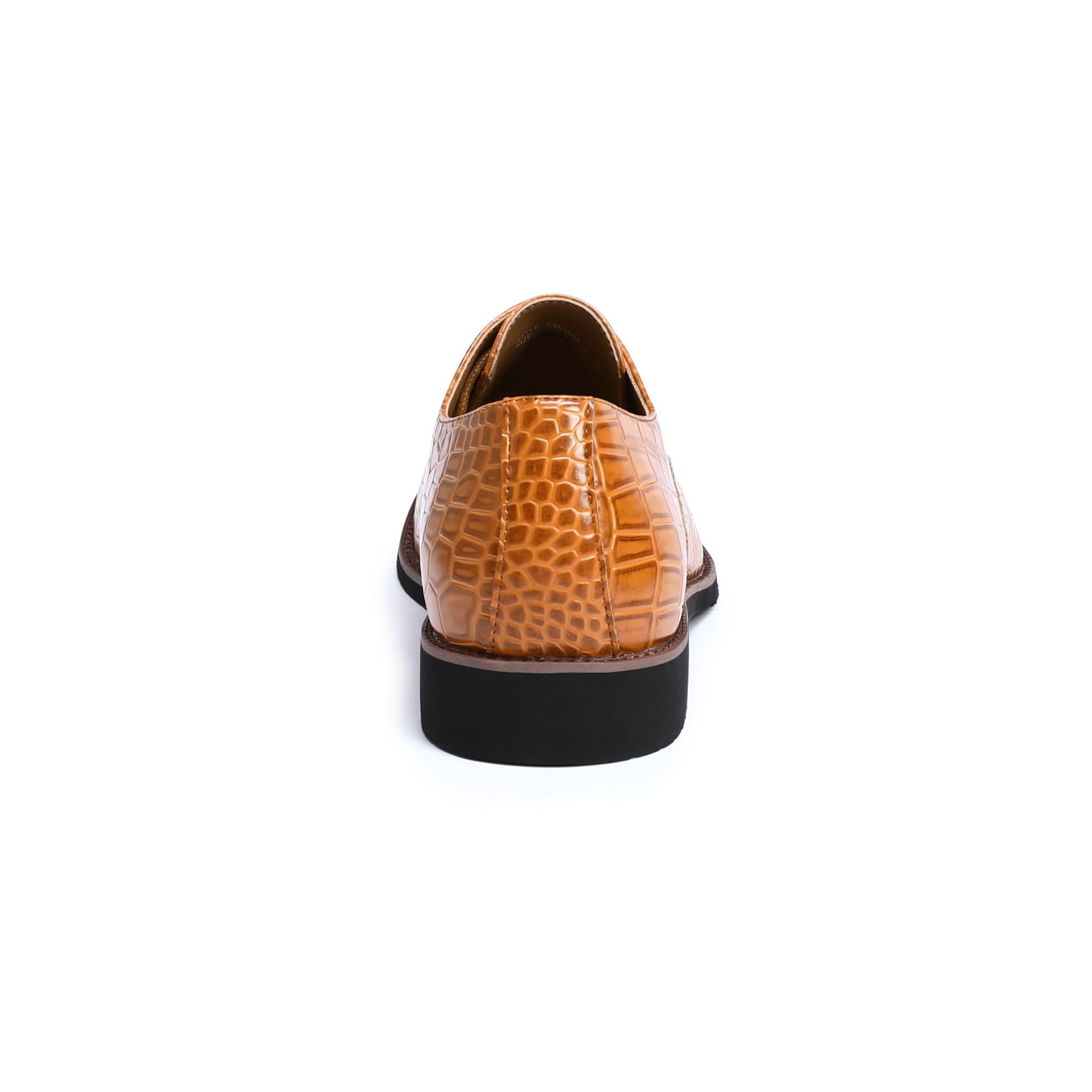 YFFUSHI Zapatos Formales para Hombre Derbies Elegantes con Cordones y Estampado de Cocodrilo para Negocios Bodas o Ceremonia