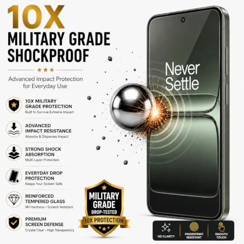 Image of ArmourPro 3D Borderless Tempered Glass for OnePlus 13s, Set of 2 HD Clear Screen Protectors with 3D Curved Edges, 9H Hardness, Oleophobic Coating, Case Friendly