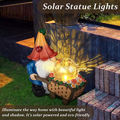 Grovind Garden Gnomes Outdoor Decorations Solar Gnomes Garden Statues, Garden Gnome Decor Holding Magic Orb With Led Lights, Gnomes Outdoor Clearance For Garden Patio Lawn Decor Gnome Gift #TOP1